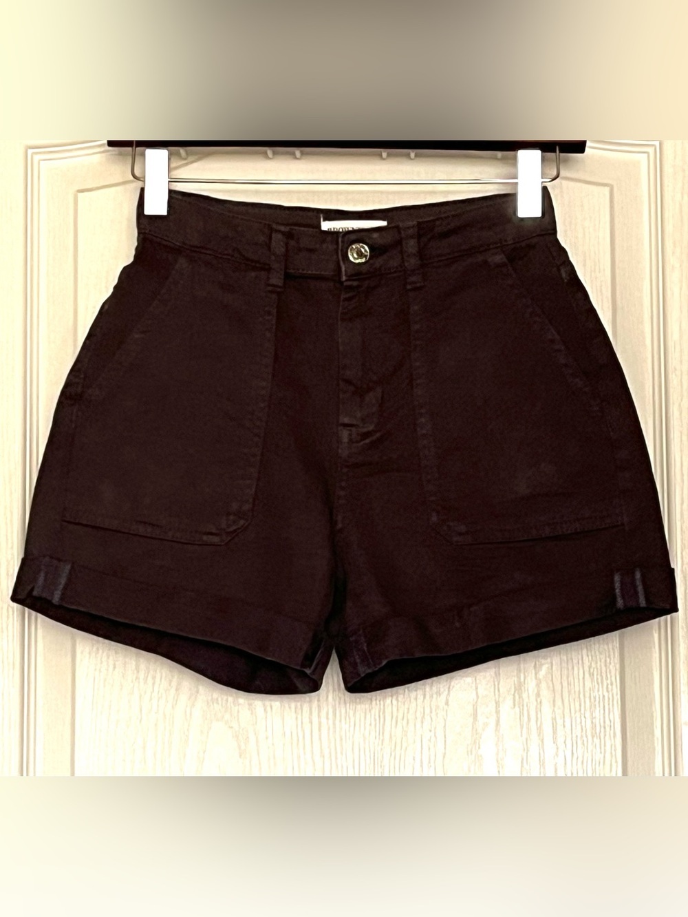 Brownie Spain Gray Utility Shorts 24 Patch Pocket Cuffed Twill European Brand